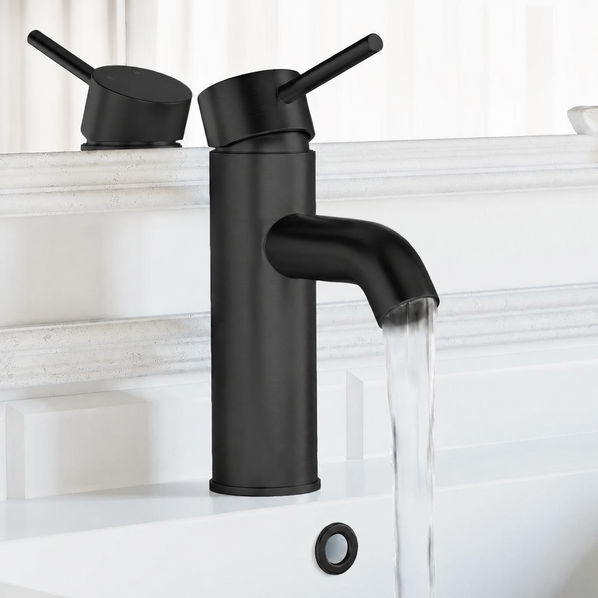 Ivy — Mitigeur de lavabo monotrou, noir mat