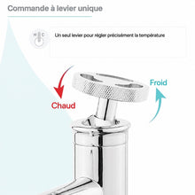 Avallon monotrou, monocommande Wheel, mitigeur de lavabo – finition Chrome