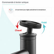 Avallon monotrou, monocommande Wheel, mitigeur de lavabo – finition noir mat