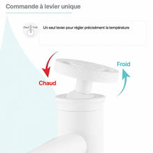 Avallon monotrou, monocommande Wheel, mitigeur de lavabo – finition blanc mat