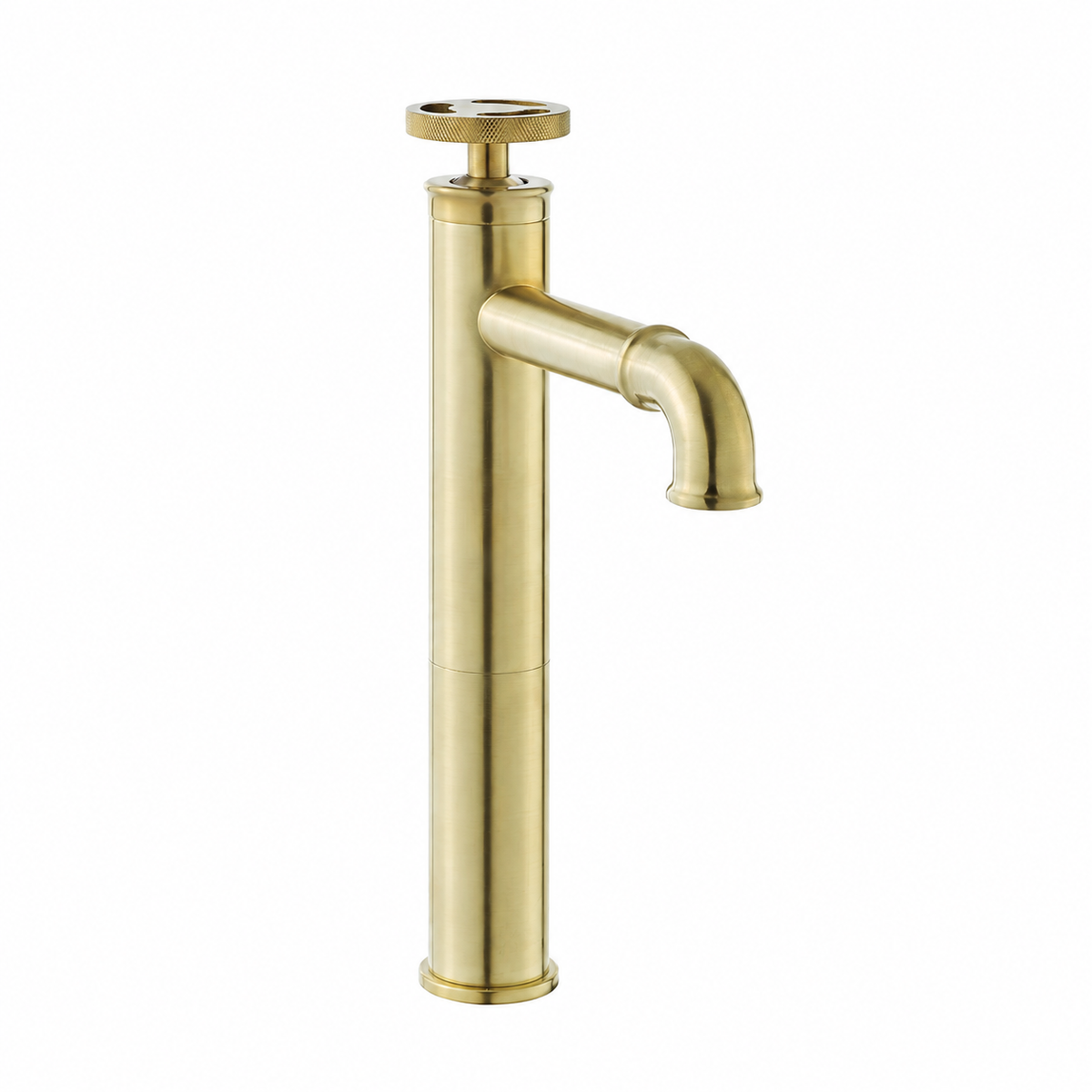 Avallon — Mitigeur de lavabo haut à commande ronde, or brossé