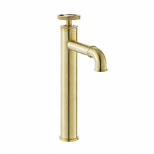 Avallon — Mitigeur de lavabo haut à commande ronde, or brossé