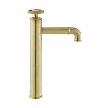 Avallon — Mitigeur de lavabo haut à commande ronde, or brossé