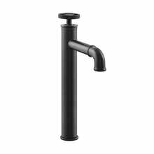 Avallon — Mitigeur de lavabo haut à commande ronde, noir mat