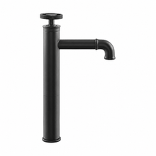 Avallon — Mitigeur de lavabo haut à commande ronde, noir mat