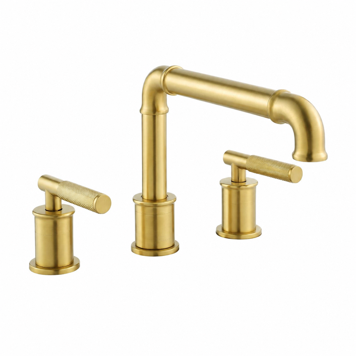 Avallon 20,3 cm. Widespread, Sleek Handle, mitigeur de lavabo – finition or brossé