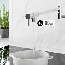 Ivy Retractable mural Pot Filler – finition Chrome