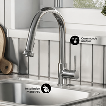 Nouvet — Mitigeur de cuisine avec douchette extractible, chrome