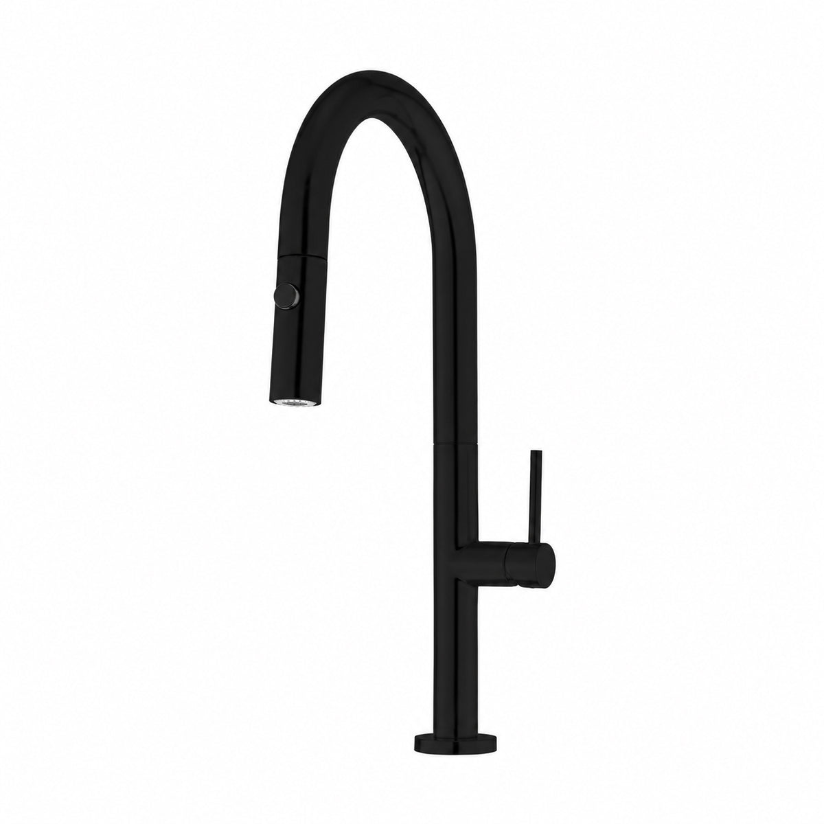 Chalet — Mitigeur de cuisine avec douchette extractible, noir mat
