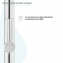 Chalet Poignée unique, Pull-Down mitigeur de cuisine – finition Chrome