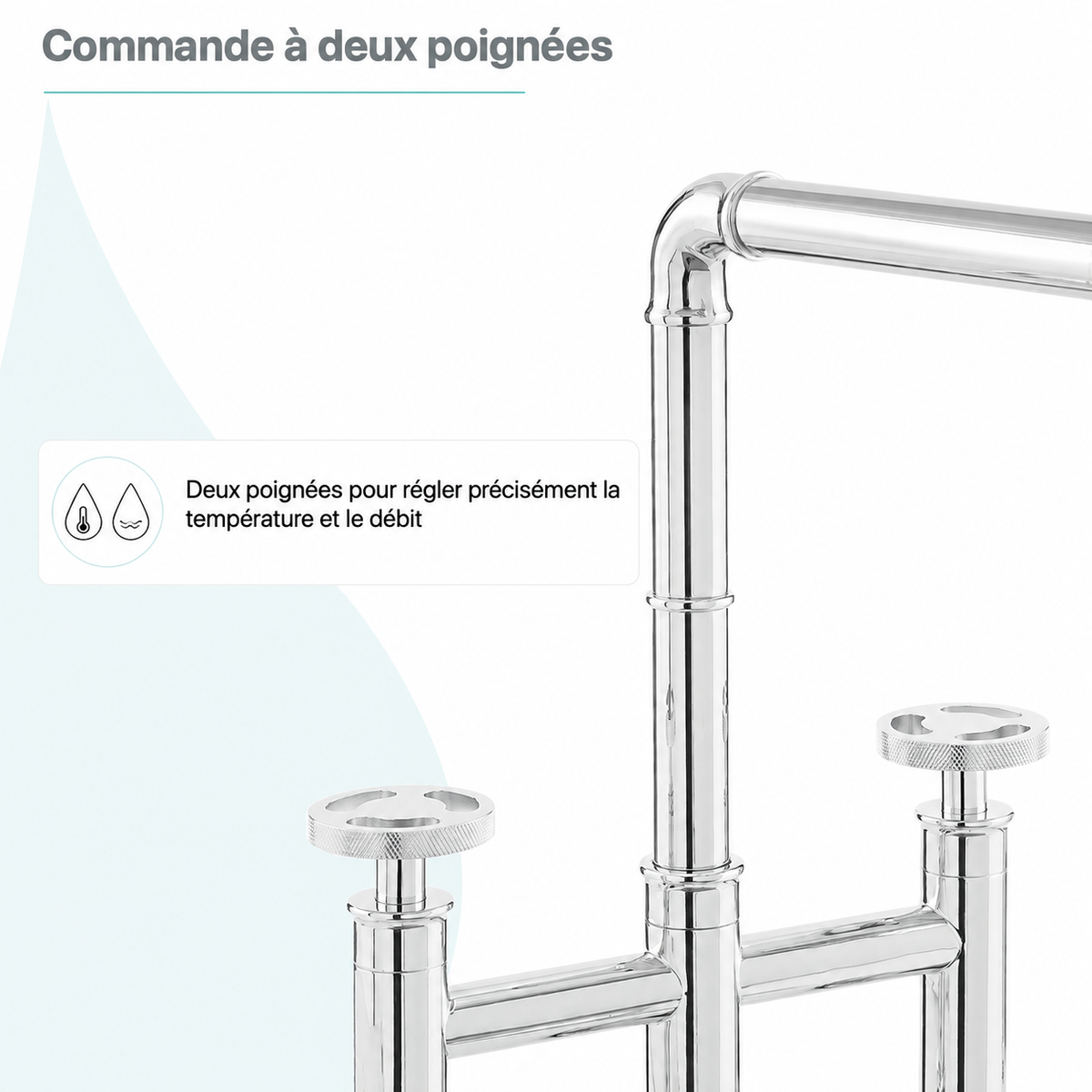 Avallon Pro — Robinet de cuisine avec douchette latérale, chrome
