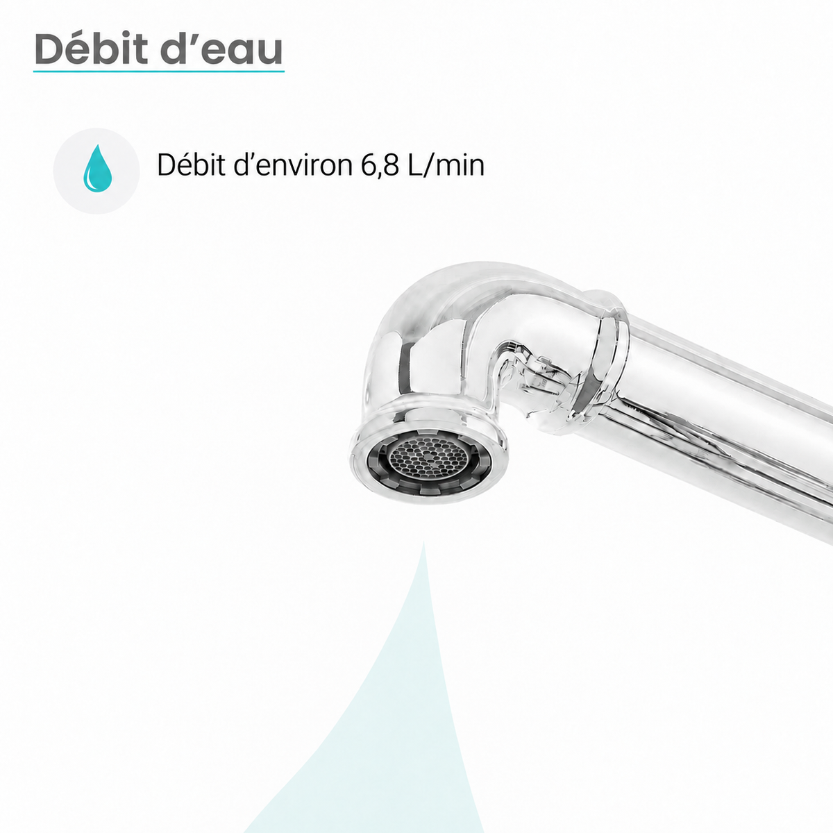 Avallon Pro — Robinet de cuisine avec douchette latérale, chrome