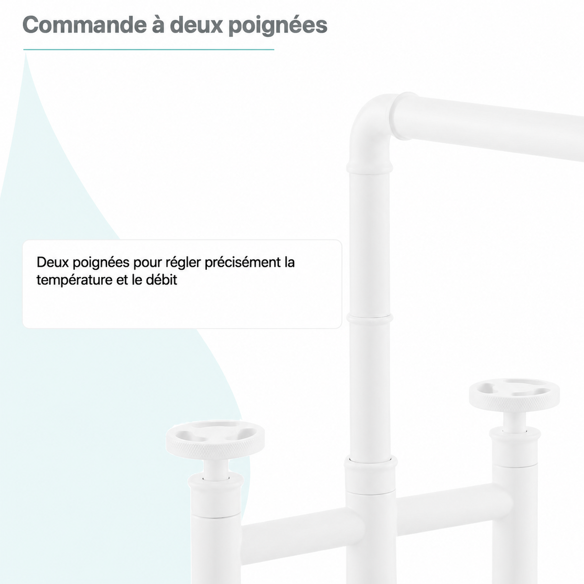 Avallon Pro Widespread mitigeur de cuisine avec Side Sprayer – finition blanc mat
