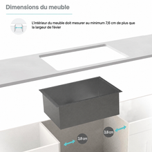 Rivage 83,8 × 50,8 cm acier inoxydable, Dual Basin, Undermount évier de cuisine – finition noir