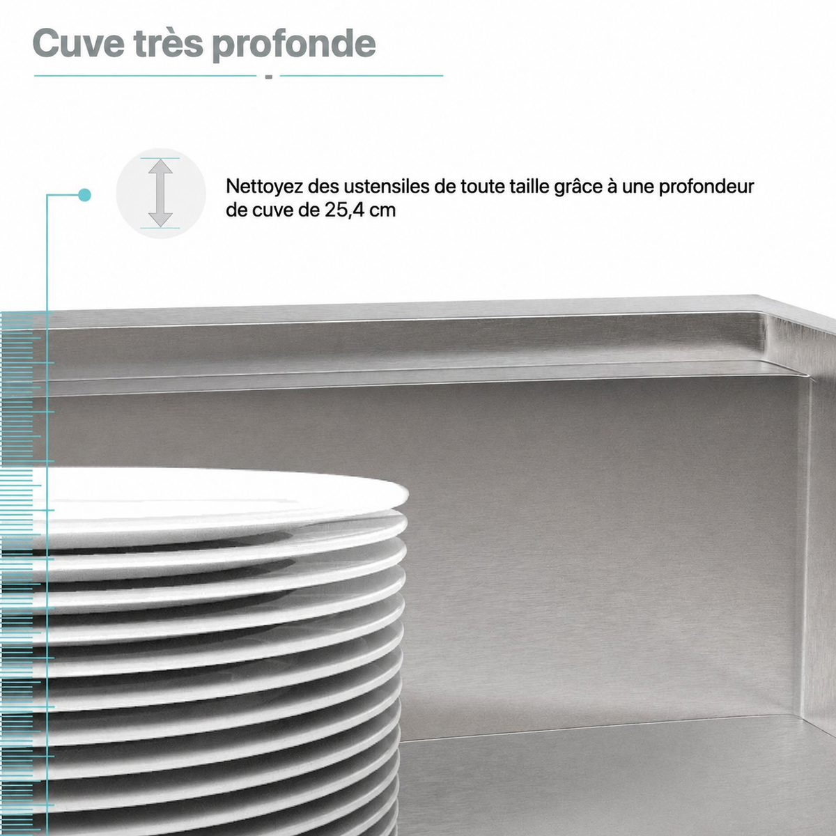 Rivage 83,8 × 48,3 cm simple Basin Undermount Kitchen Workstation vasque