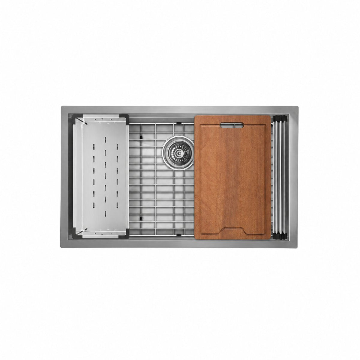 Tourner 81,3 cm 18 Gauge acier inoxydable Undermount évier de cuisine – finition noir mat