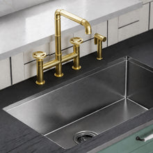 Avallon Pro Widespread mitigeur de cuisine avec Side Sprayer – finition or brossé