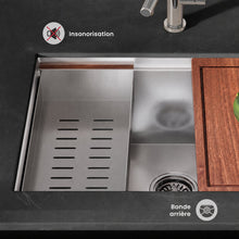 Rivage 76,2 × 48,3 cm simple Basin Undermount Kitchen Workstation vasque