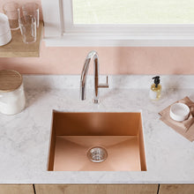 Tourner 53,3 × 45,7 cm acier inoxydable, simple Basin, Undermount évier de cuisine, Rose or