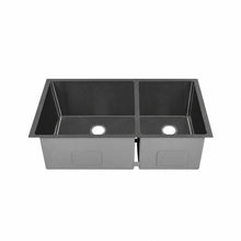 Rivage 83,8 × 50,8 cm acier inoxydable, Dual Basin, Undermount évier de cuisine – finition noir