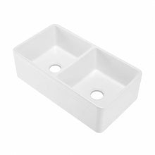 Delice 86,4 cm double Basin céramique Farmhouse évier de cuisine – finition blanc brillant