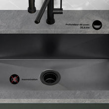 Rivage 76,2 × 45,7 cm acier inoxydable, simple Basin, Undermount évier de cuisine,noir