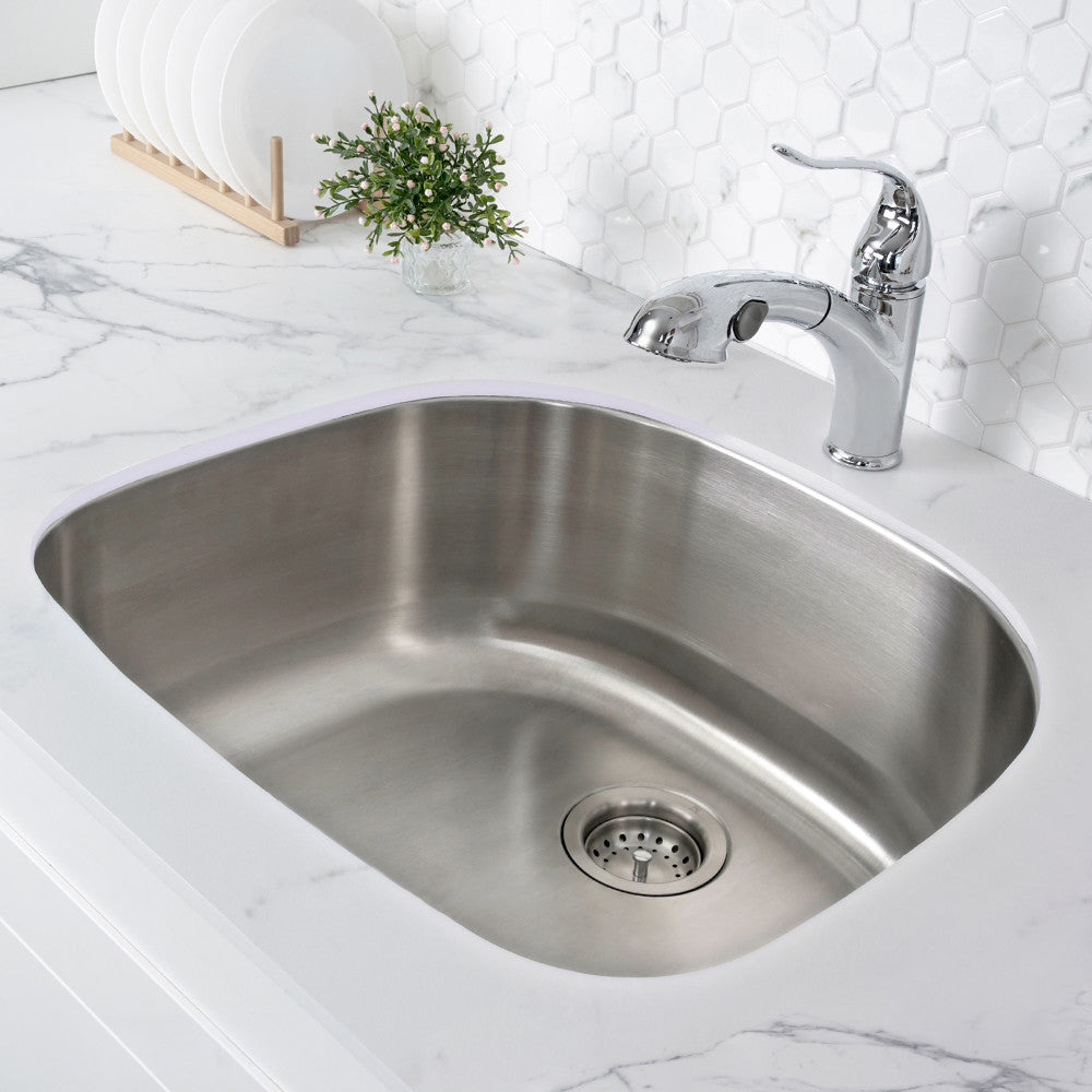 Toulouse 23 5/8 x 21 acier inoxydable, simple Basin, Undermount évier de cuisine