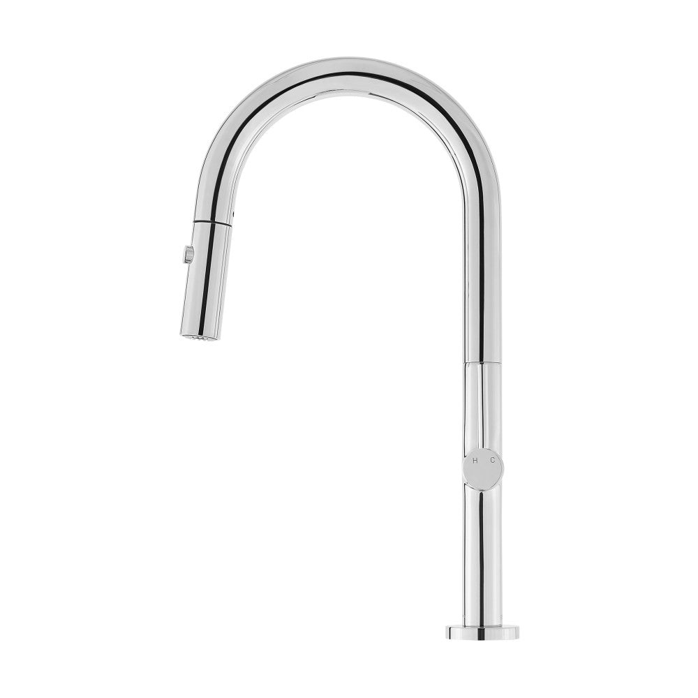 Chalet Poignée unique, Pull-Down mitigeur de cuisine – finition Chrome