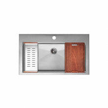 Ravi simple Basin 83,8 × 55,9 cm Topmount Kitchen Workstation vasque