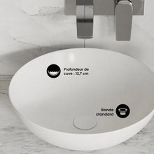 Classe 16 céramique vasque – finition Shiny blanc