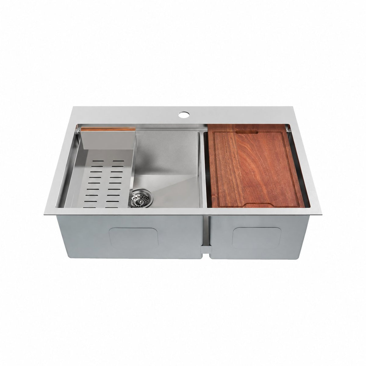 Ravi Dual Basin 83,8 × 55,9 cm Topmount Kitchen Workstation vasque