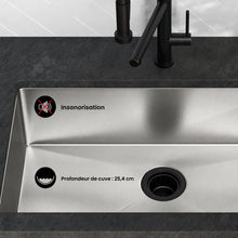 Rivage 76,2 × 45,7 cm acier inoxydable, simple Basin, Undermount évier de cuisine