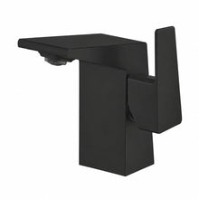 Carre monotrou, monocommande, mitigeur de lavabo – finition noir mat