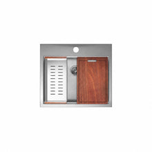 Ravi simple Basin 63,5 × 55,9 cm Topmount Kitchen Workstation vasque