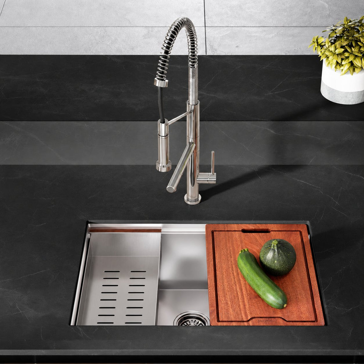 Rivage 76,2 × 48,3 cm simple Basin Undermount Kitchen Workstation vasque