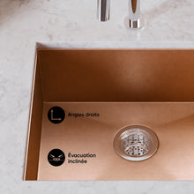 Tourner 53,3 × 45,7 cm acier inoxydable, simple Basin, Undermount évier de cuisine, Rose or