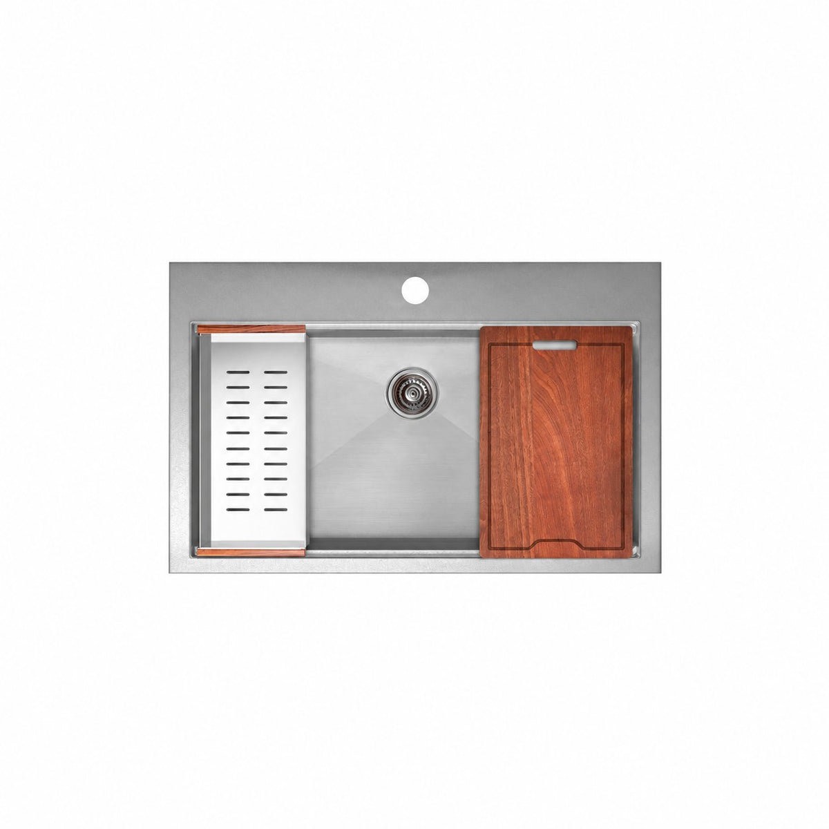Ravi simple Basin 76,2 × 55,9 cm Topmount Kitchen Workstation vasque