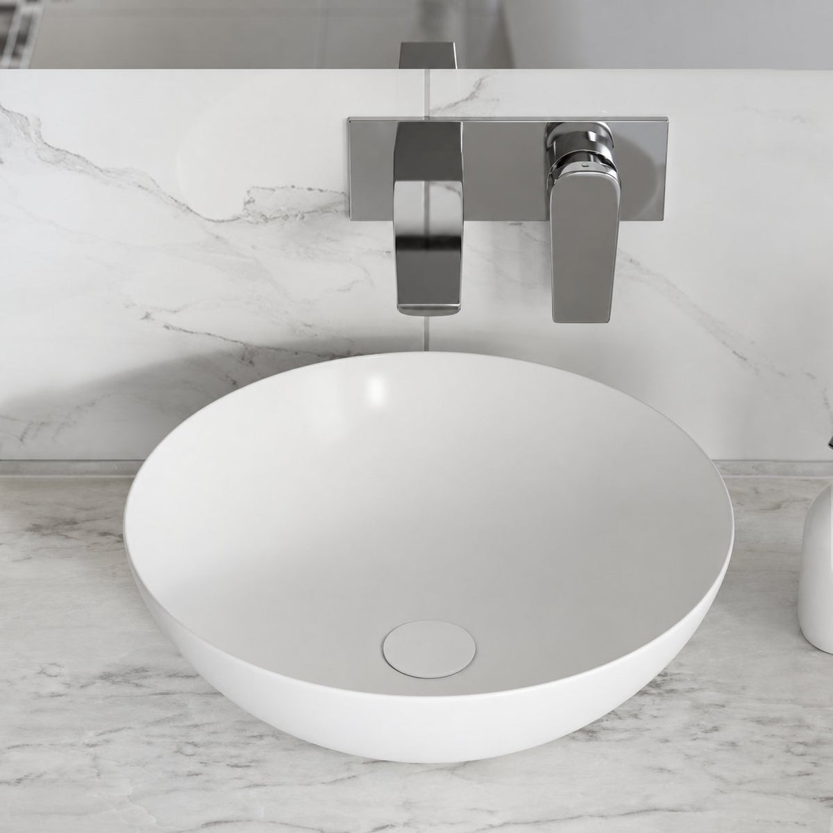 Classe 16 céramique vasque – finition Shiny blanc