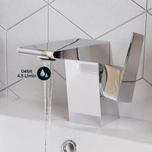 Carre monotrou, monocommande, mitigeur de lavabo – finition Chrome