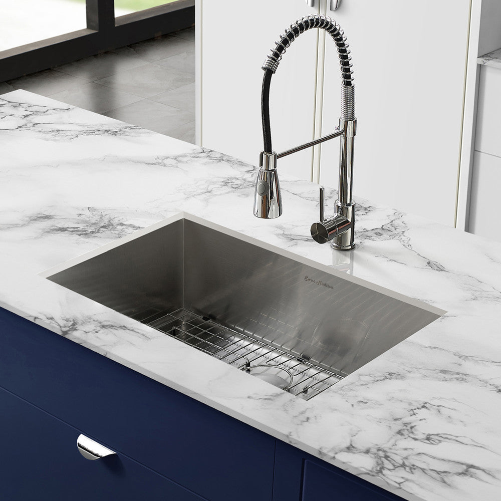 Tourner 68,6 × 48,3 cm acier inoxydable, simple Basin, Undermount évier de cuisine