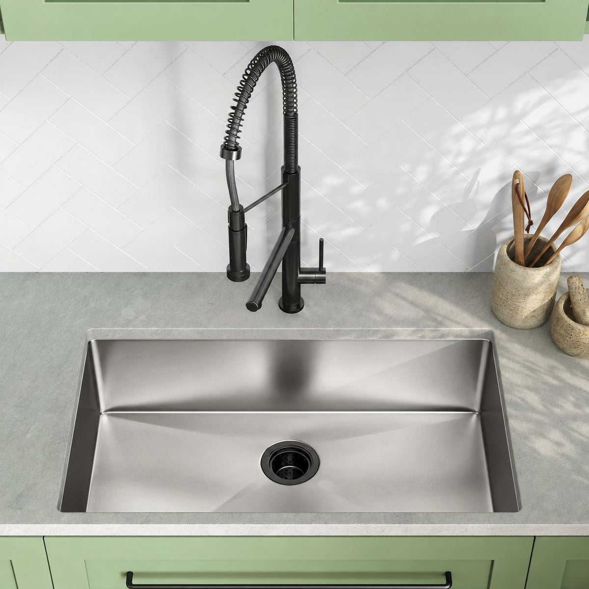 Rivage 81,3 × 48,3 cm acier inoxydable, simple Basin, Undermount évier de cuisine