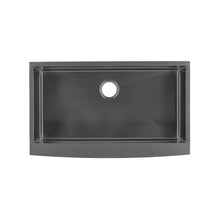 Rivage 83,8 × 53,3 cm acier inoxydable, simple Basin, Farmhouse évier de cuisine avec Apron – finition noir