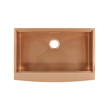 Tourner 83,8 × 55,9 cm acier inoxydable, simple Basin, Farmhouse Kitchen Workstation vasque avec Apron – finition Rose or
