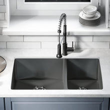Rivage 83,8 × 50,8 cm acier inoxydable, Dual Basin, Undermount évier de cuisine – finition noir