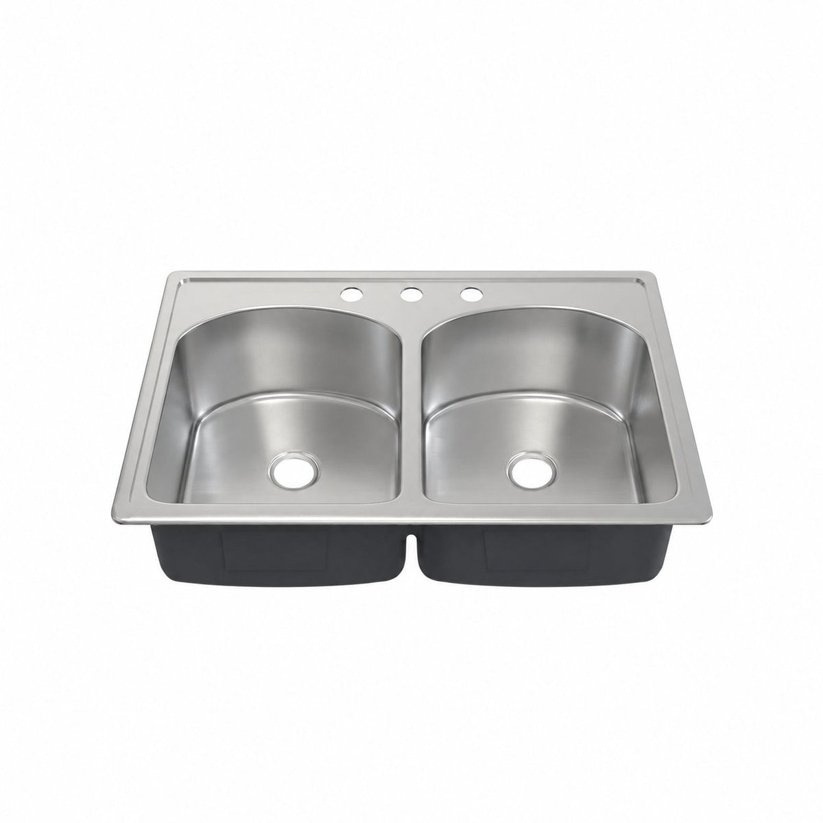 Ouvert 83,8 × 55,9 cm acier inoxydable, Dual Basin, Top-Mount évier de cuisine