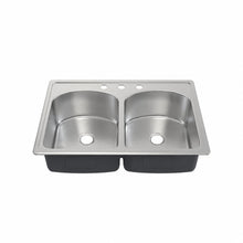 Ouvert 83,8 × 55,9 cm acier inoxydable, Dual Basin, Top-Mount évier de cuisine