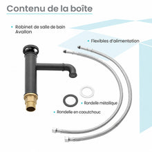 Avallon monotrou, monocommande Wheel, mitigeur de lavabo – finition noir mat