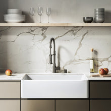 Elegance 83,8 cm x 50,8 cm simple Basin Fireclay Farmhouse évier de cuisine – finition blanc brillant