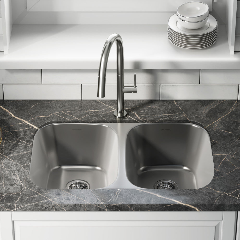 Toulouse 73,7 × 45,7 cm acier inoxydable, Dual Basin, Undermount évier de cuisine