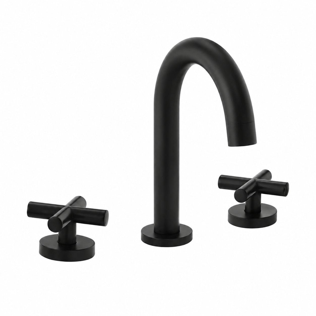 Ivy Courte 20,3 cm. Widespread, Cross Handle, mitigeur de lavabo – finition noir mat